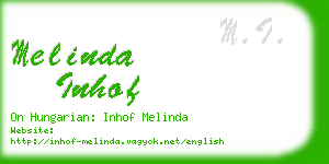 melinda inhof business card